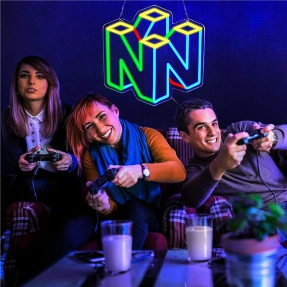 N64 Nintendo 64 LED Neon Light Game Sign Room Classic Retro System Console Gamer - Picture 5 of 6